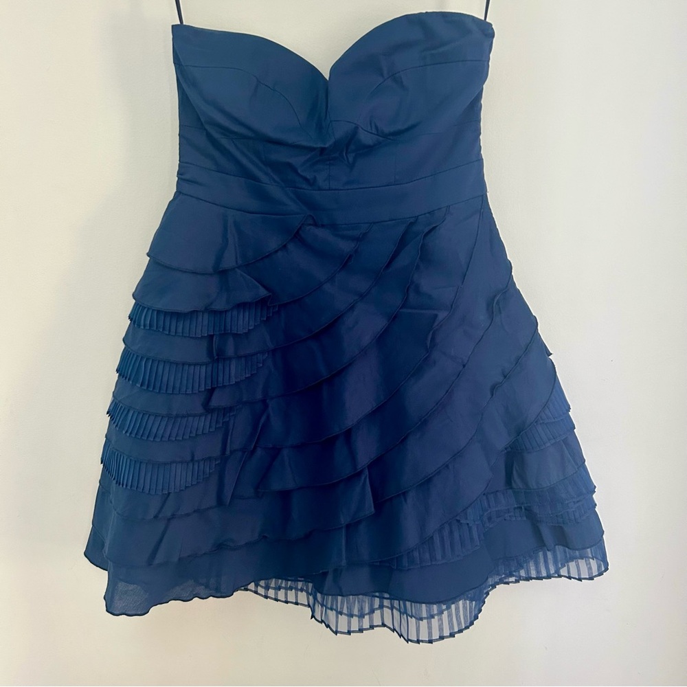 Modcloth Minuet Baklava Beauty Dress‎ Blue Blueberry Tiered Strapless